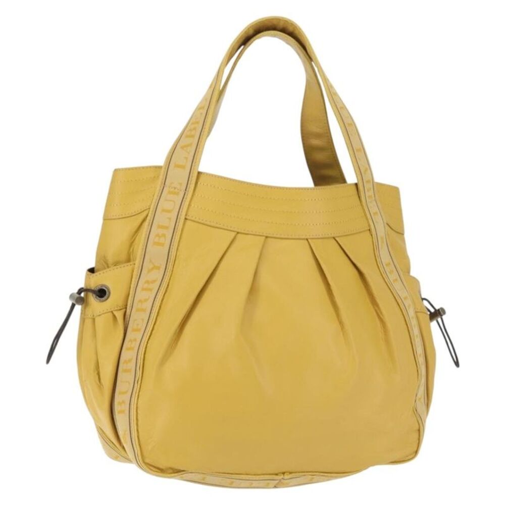 Burberry Blue Label Leather Yellow Leather Tote Bag Bag